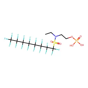 Compound C12H11F17NO6PS structure