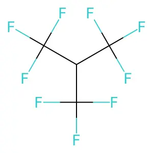 1,1,1,3,3,3-hexafluoro-2-(trifluoromethyl)propane structure