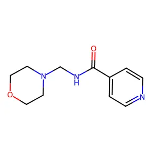 N-(Morpholinomethyl)isonicotinamide structure