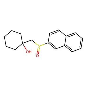1-((2-Naphthylsulfinyl)methyl)cyclohexanol structure