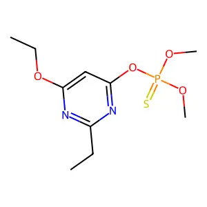 (6-ethoxy-2-ethylpyrimidin-4-yl)oxy-dimethoxy-sulfanylidene-lambda5-phosphane structure