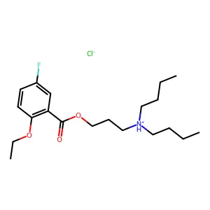dibutyl-[3-(2-ethoxy-5-fluorobenzoyl)oxypropyl]azanium chloride structure