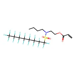 2-Propenoic acid, 2-(butyl((1,1,2,2,3,3,4,4,5,5,6,6,7,7,8,8,8-heptadecafluorooctyl)sulfonyl)amino)ethyl ester structure