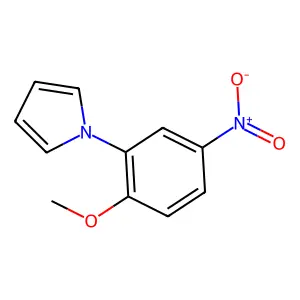1-(2-methoxy-5-nitrophenyl)-1H-pyrrole structure