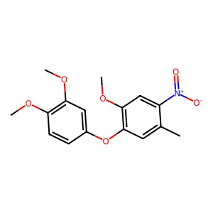 1-(3,4-dimethoxyphenoxy)-2-methoxy-5-methyl-4-nitrobenzene structure