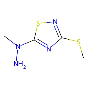 1,2,4-Thiadiazole, 5-(1-methylhydrazino)-3-(methylthio)- structure