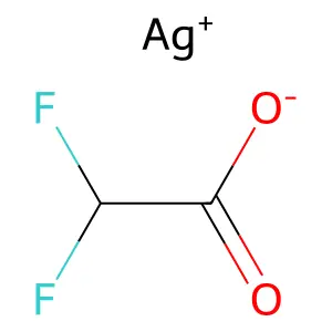Acetic acid, 2,2-difluoro-, silver(1+) salt (1:1) structure