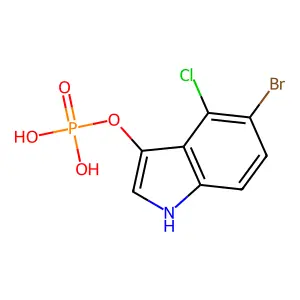 (5-bromo-4-chloro-1H-indol-3-yl) dihydrogen phosphate structure