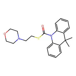10(9H)-Acridinecarbothioic acid, 9,9-dimethyl-, S-(2-(4-morpholinyl)ethyl) ester structure