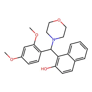 1-[(2,4-dimethoxyphenyl)-morpholin-4-ylmethyl]naphthalen-2-ol structure