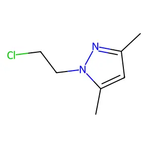 1-(2-chloroethyl)-3,5-dimethyl-1H-pyrazole structure