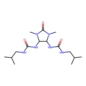 1,1'-(1,3-Dimethyl-2-oxoimidazolidine-4,5-diyl)bis(3-isobutylurea) structure