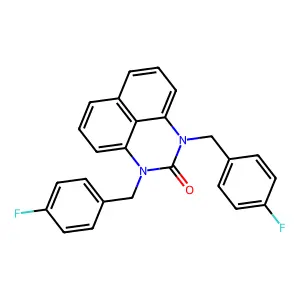 1,3-bis(4-fluorobenzyl)-1H-perimidin-2(3H)-one structure