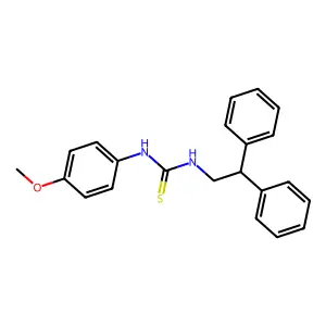 1-(2,2-diphenylethyl)-3-(4-methoxyphenyl)thiourea structure