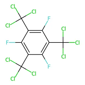 1,3,5-trifluoro-2,4,6-tris(trichloromethyl)benzene structure