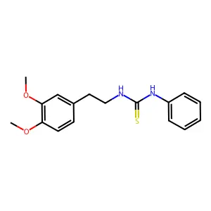 1-[2-(3,4-dimethoxyphenyl)ethyl]-3-phenylthiourea structure