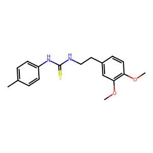 1-[2-(3,4-dimethoxyphenyl)ethyl]-3-(4-methylphenyl)thiourea structure
