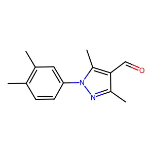 1-(3,4-Dimethylphenyl)-3,5-dimethyl-1H-pyrazole-4-carbaldehyde structure