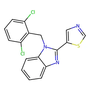 1-(2,6-dichlorobenzyl)-2-(1,3-thiazol-5-yl)-1H-benzimidazole structure