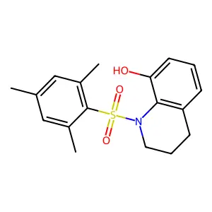 1-(2,4,6-trimethylbenzenesulfonyl)-1,2,3,4-tetrahydroquinolin-8-ol structure