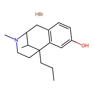 10,13-dimethyl-1-propyl-10-azatricyclo[7.3.1.02,7]trideca-2(7),3,5-trien-4-ol;hydrobromide structure
