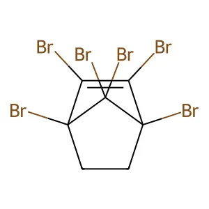 1,2,3,4,7,7-hexabromobicyclo[2.2.1]hept-2-ene structure