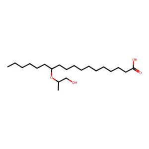 12-(1-hydroxypropan-2-yloxy)octadecanoic acid structure