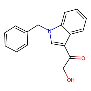 1-(1-benzylindol-3-yl)-2-hydroxyethanone structure