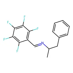 1-(2,3,4,5,6-pentafluorophenyl)-N-(1-phenylpropan-2-yl)methanimine structure