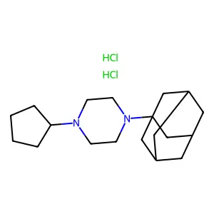 Piperazine, 1-(1-adamantyl)-4-cyclopentyl-, dihydrochloride structure