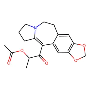 [1-(13,15-dioxa-7-azatetracyclo[8.7.0.03,7.012,16]heptadeca-1(17),2,10,12(16)-tetraen-2-yl)-1-oxopropan-2-yl] acetate structure