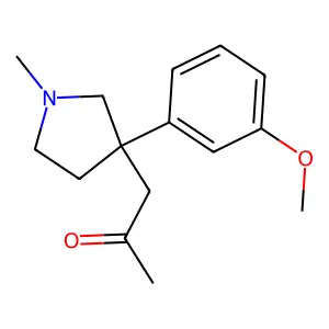 1-[3-(3-methoxyphenyl)-1-methylpyrrolidin-3-yl]propan-2-one structure