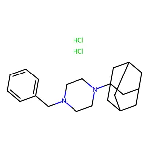 Piperazine, 1-(1-adamantyl)-4-benzyl-, dihydrochloride structure