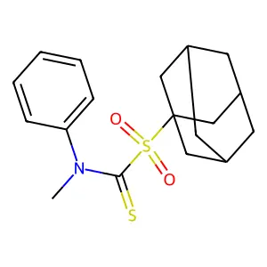 1-(1-adamantylsulfonyl)-N-methyl-N-phenylmethanethioamide structure