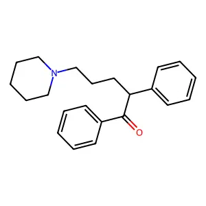 1,2-diphenyl-5-(piperidin-1-yl)pentan-1-one structure