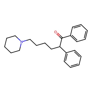 1,2-diphenyl-6-piperidin-1-ylhexan-1-one structure