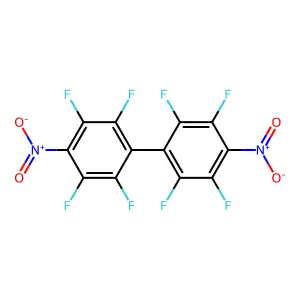 1,2,4,5-tetrafluoro-3-nitro-6-(2,3,5,6-tetrafluoro-4-nitrophenyl)benzene structure