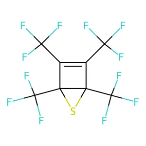 1,2,3,4-tetrakis(trifluoromethyl)-5-thiabicyclo[2.1.0]pent-2-ene structure