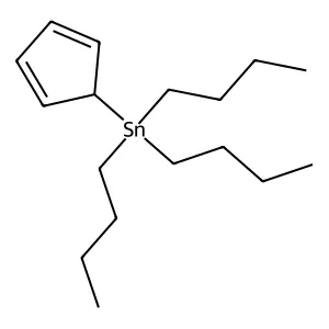 tributyl(cyclopenta-2,4-dien-1-yl)stannane structure