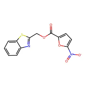 1,3-benzothiazol-2-ylmethyl 5-nitrofuran-2-carboxylate structure