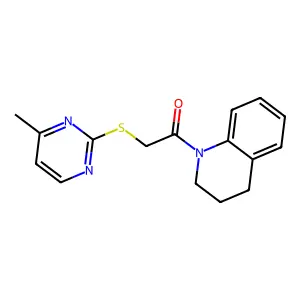 1-(3,4-dihydro-2H-quinolin-1-yl)-2-(4-methylpyrimidin-2-yl)sulfanylethanone structure