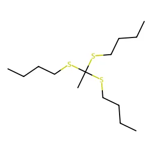 1-[1,1-bis(butylsulfanyl)ethylsulfanyl]butane structure