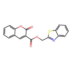 1,3-benzothiazol-2-ylmethyl 2-oxochromene-3-carboxylate structure