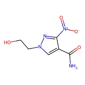 1-(2-hydroxyethyl)-3-nitropyrazole-4-carboxamide structure
