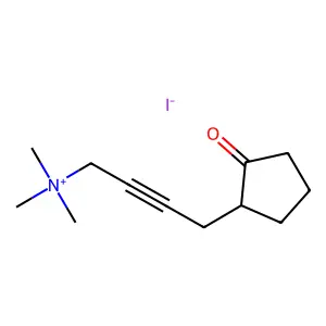 trimethyl-[4-(2-oxocyclopentyl)but-2-ynyl]azanium iodide structure
