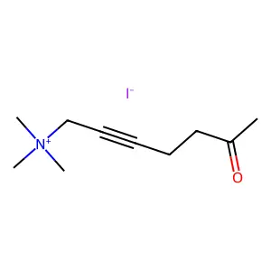 trimethyl(6-oxohept-2-ynyl)azanium iodide structure