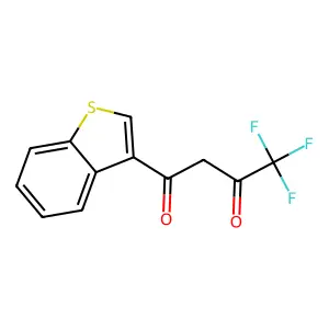 1-(1-benzothiophen-3-yl)-4,4,4-trifluorobutane-1,3-dione structure