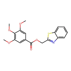 1,3-benzothiazol-2-ylmethyl 3,4,5-trimethoxybenzoate structure