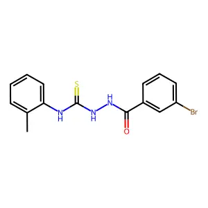 1-[(3-bromobenzoyl)amino]-3-(2-methylphenyl)thiourea structure