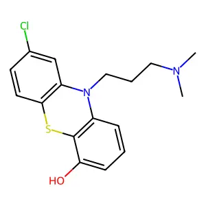8-chloro-10-[3-(dimethylamino)propyl]phenothiazin-4-ol structure
